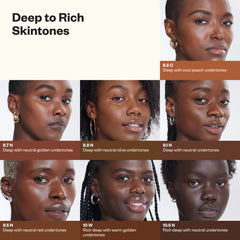 Deep to Rich Skintones Shade Chart