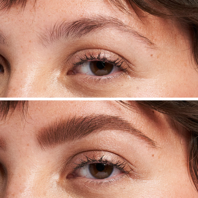 Model wearing Air Brow - Tinted in Medium Chocolate Brown