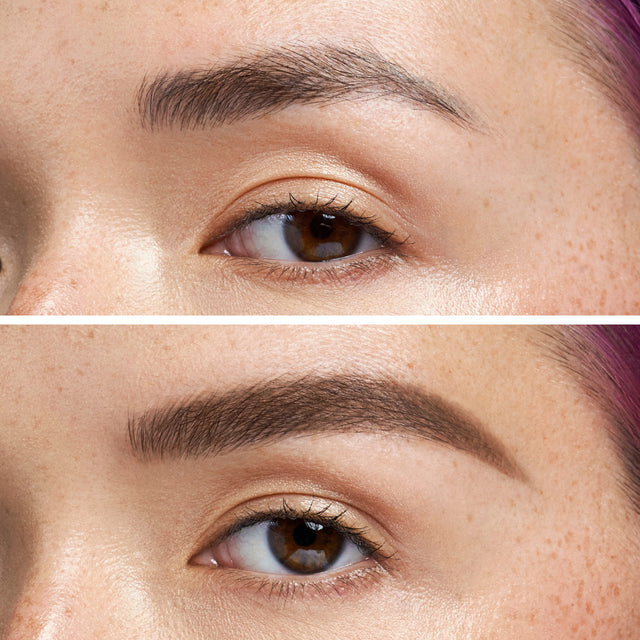Model wearing Brow Pop in Dark Brown