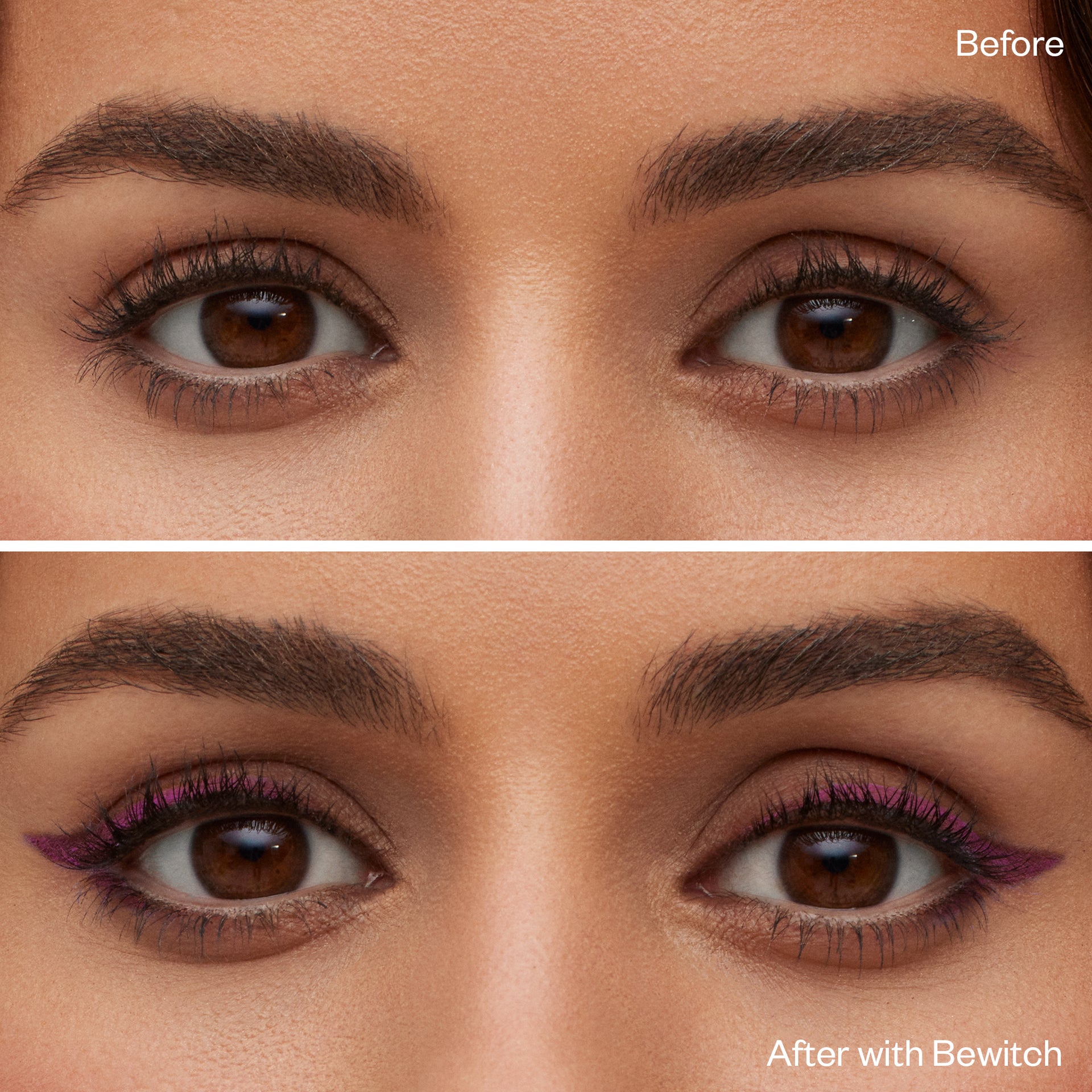 Before and after applying Soulgazer Bewitch