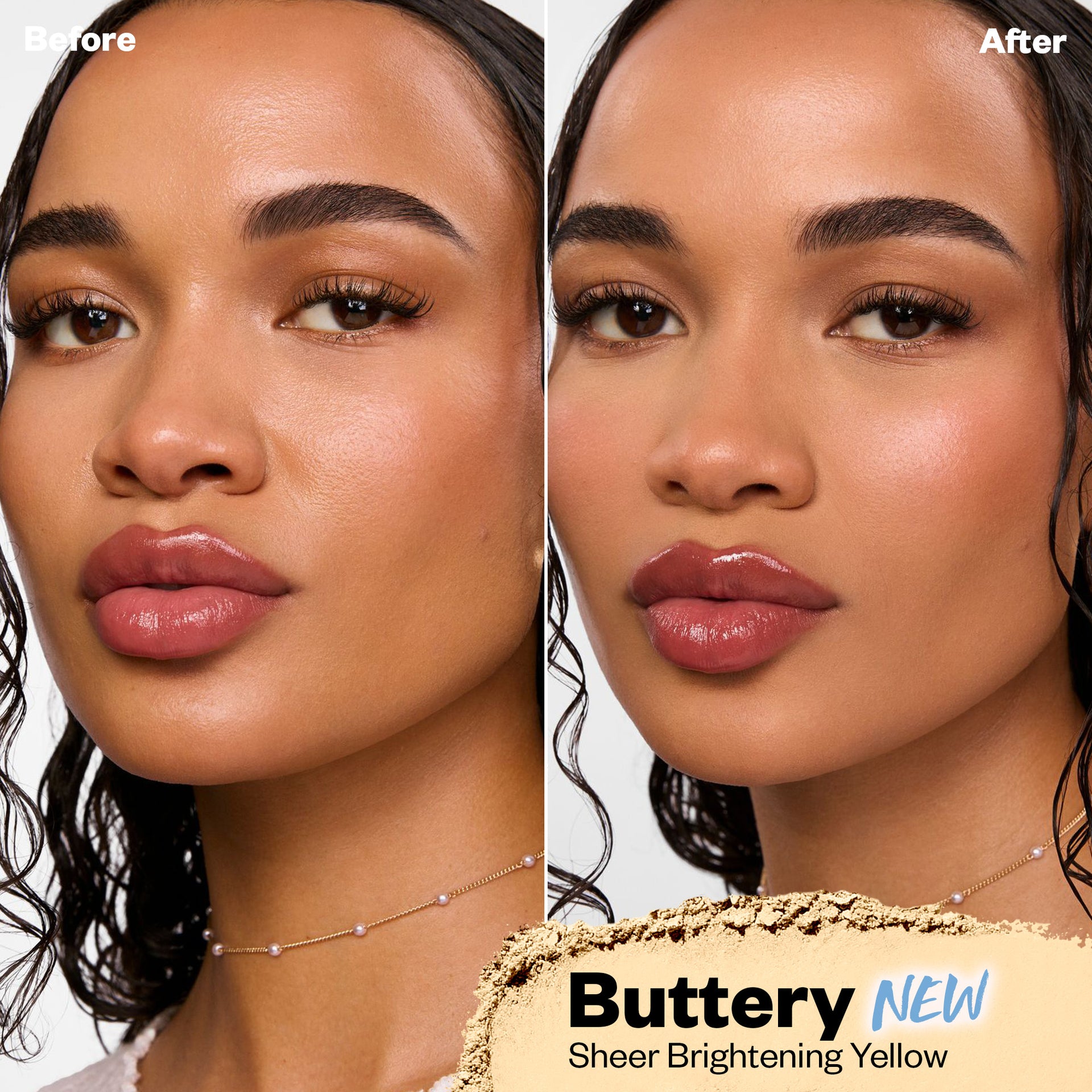 Before and after applying Cloud Set Brightening in Buttery
