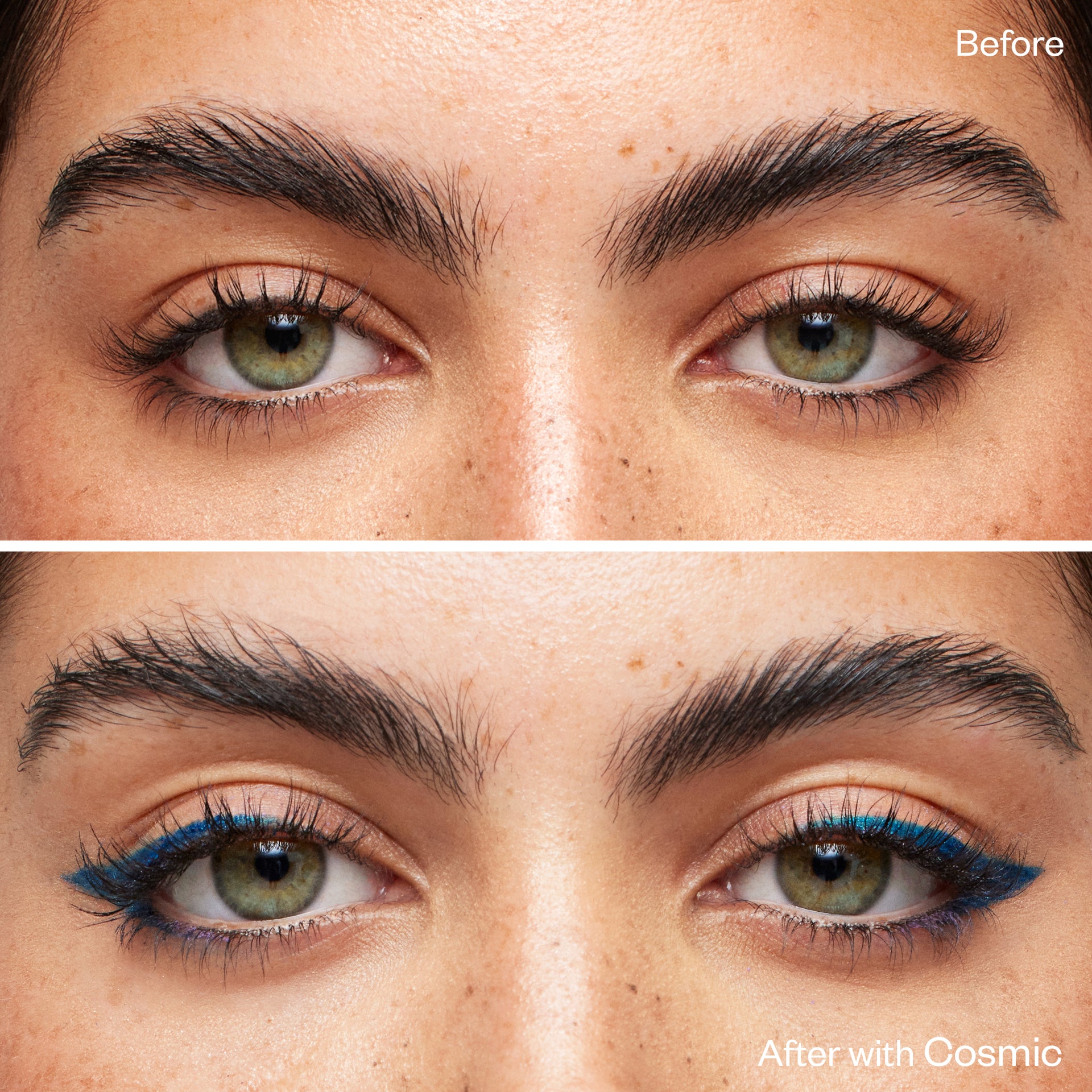 Before and after applying Soulgazer Cosmic