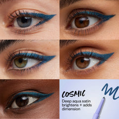 Soulgazer Cosmic Grid - Deep Aqua Satin