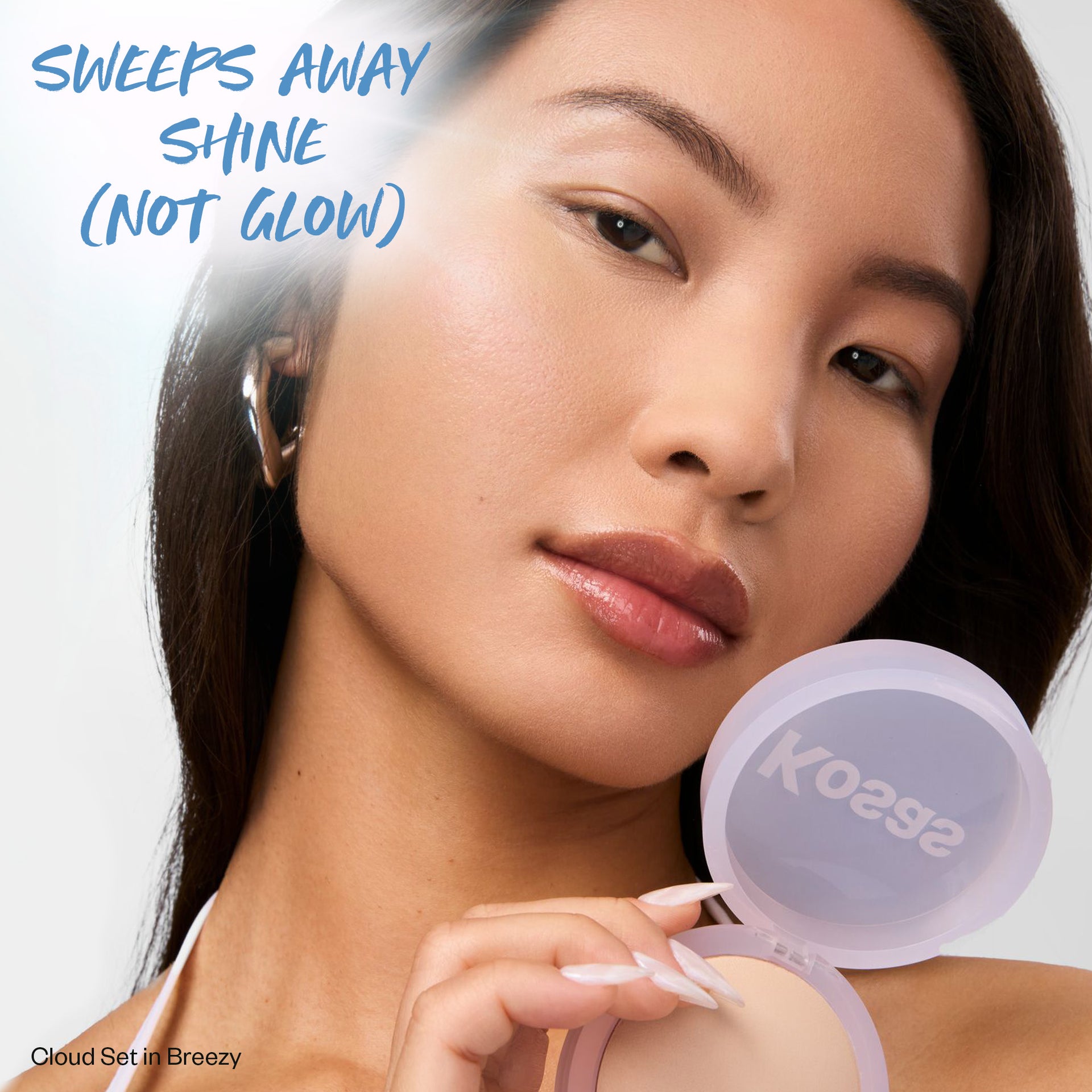 Sweeps away shine (not glow)