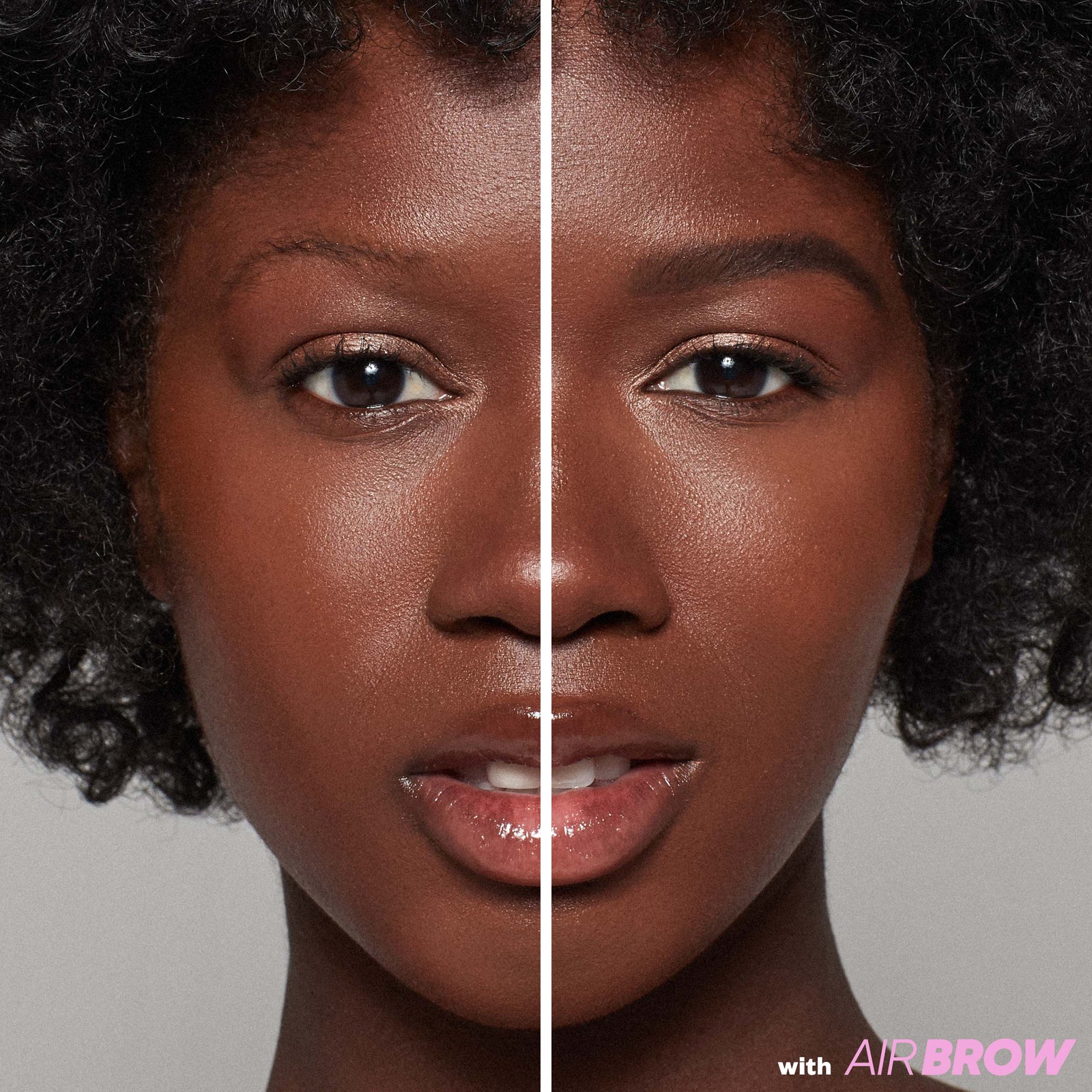 Black before and after with Air Brow