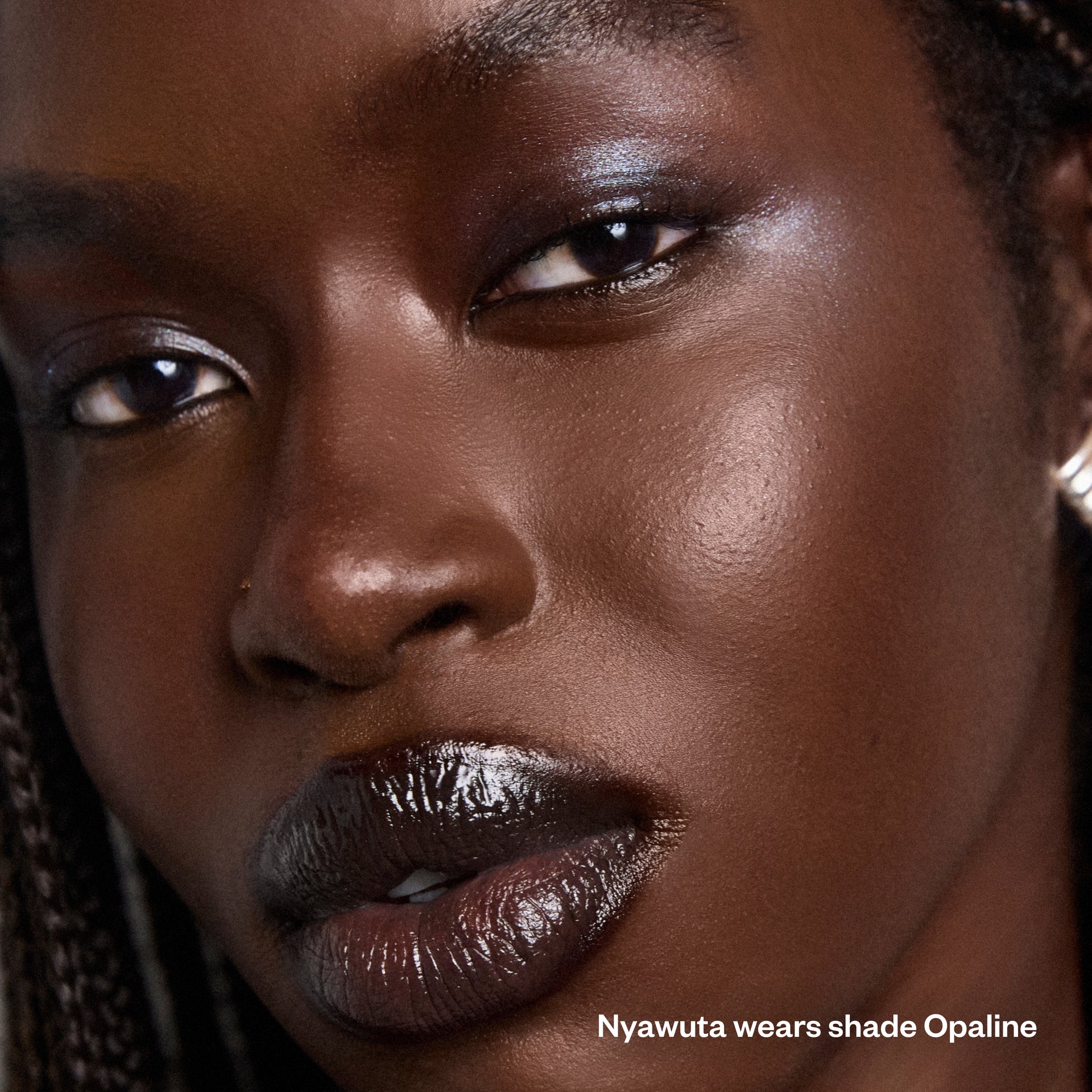 Model wearing Shiny Objects in Opaline