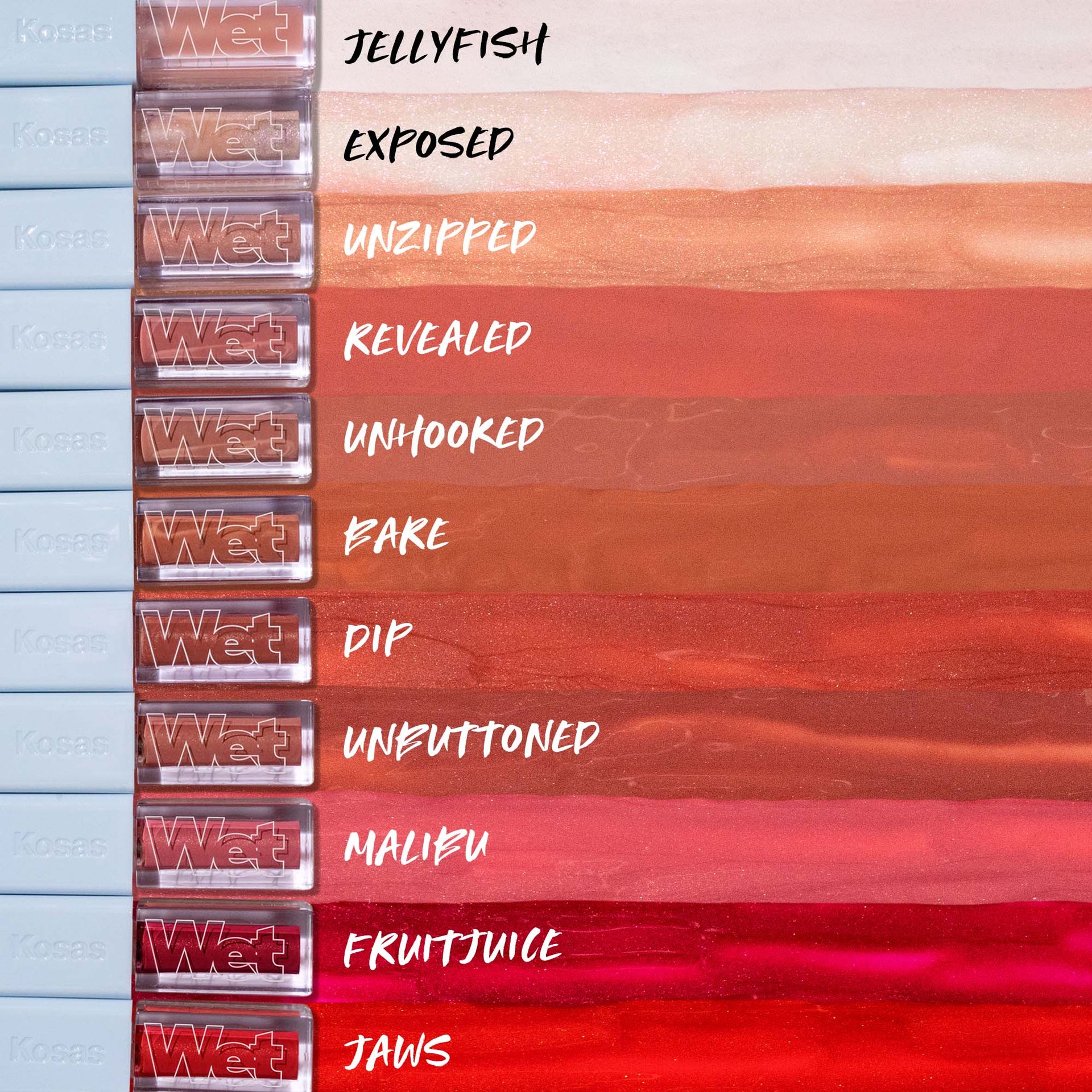 Wet lip oil gloss family